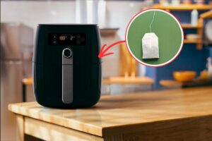 friggitrice ad aria e bustina di the